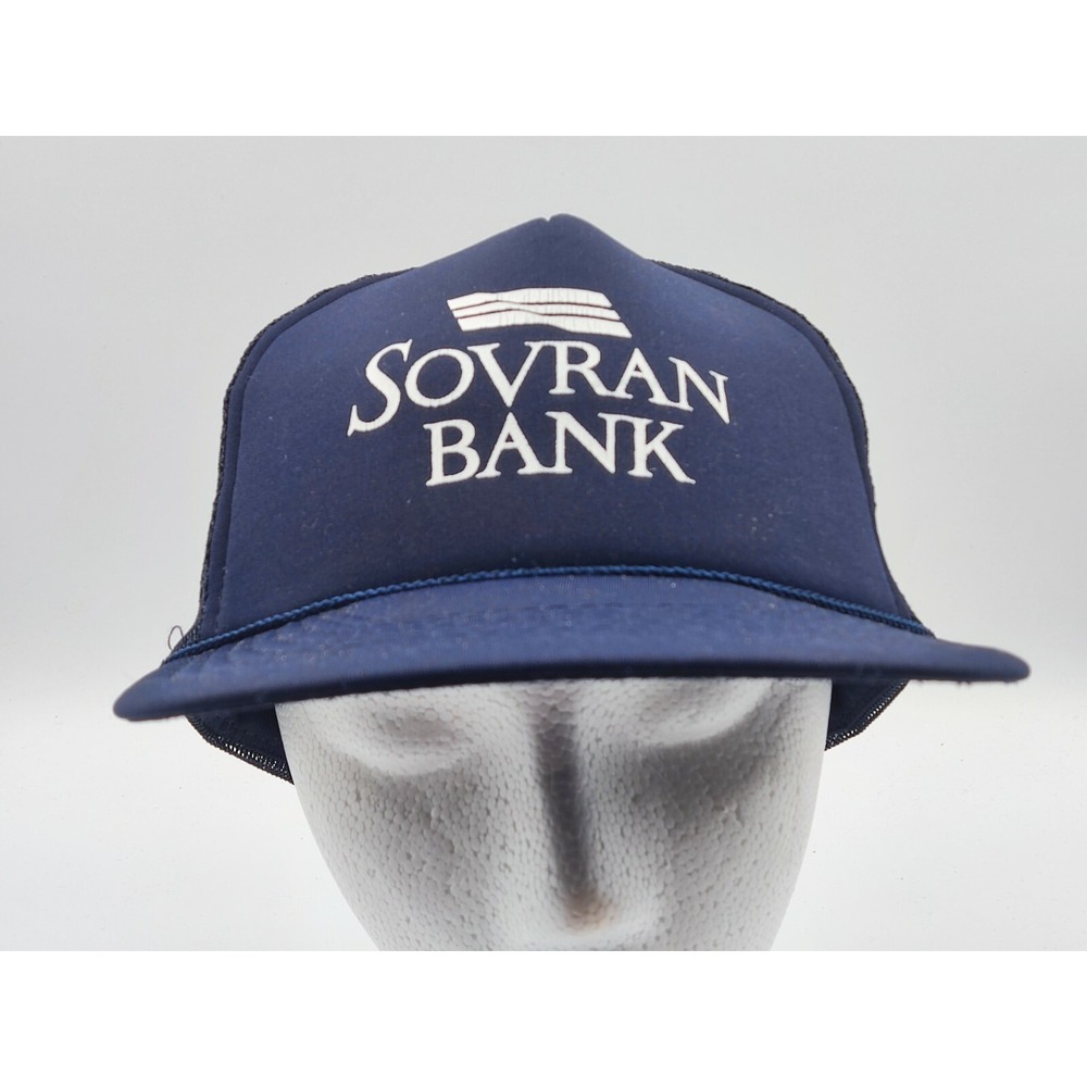 SOVRAN BANK Virginia Snapback Trucker Hat Cap